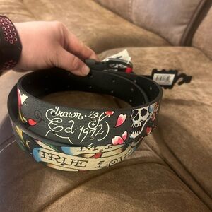 Ed Hardy Colorful Graphic Belt